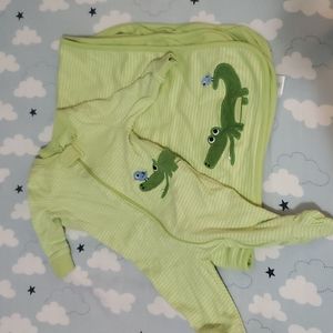 Gymboree 0-3 month Footie and Matching Blanket